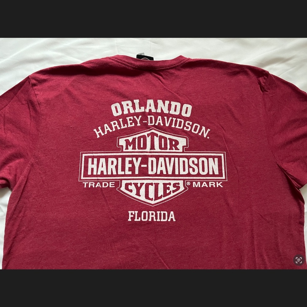 Harley Davidson Red Logo Motorbike T-shirt Men’s XL - Picture 5 of 5